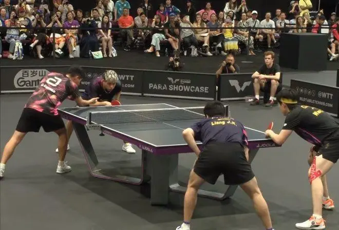 王楚钦梁靖崑组合强势晋级乒乓球男双决赛 展现绝对统治力